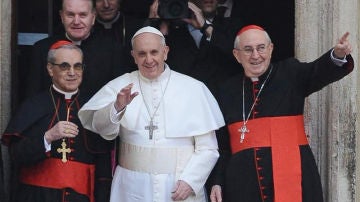 El papa Francisco, en su primer día de Pontificado