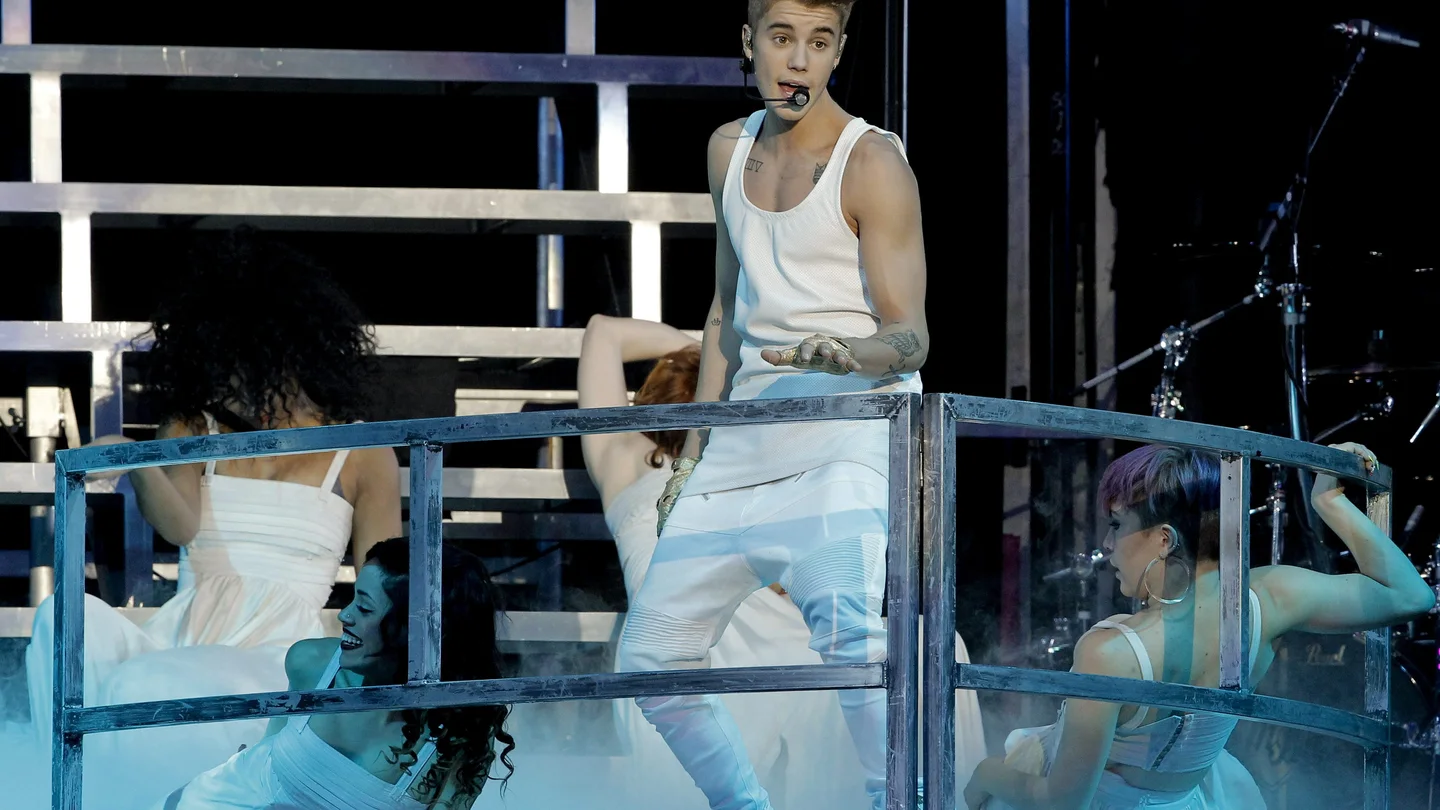 Justin Bieber durante su concierto en Madrid Justin Bieber durante su concierto en Madrid