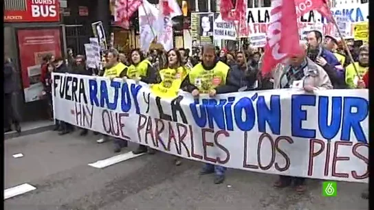 Madrid se lanza a la calle para protestar por la austeridad en Europa Madrid se lanza a la calle para protestar por la austeridad en Europa