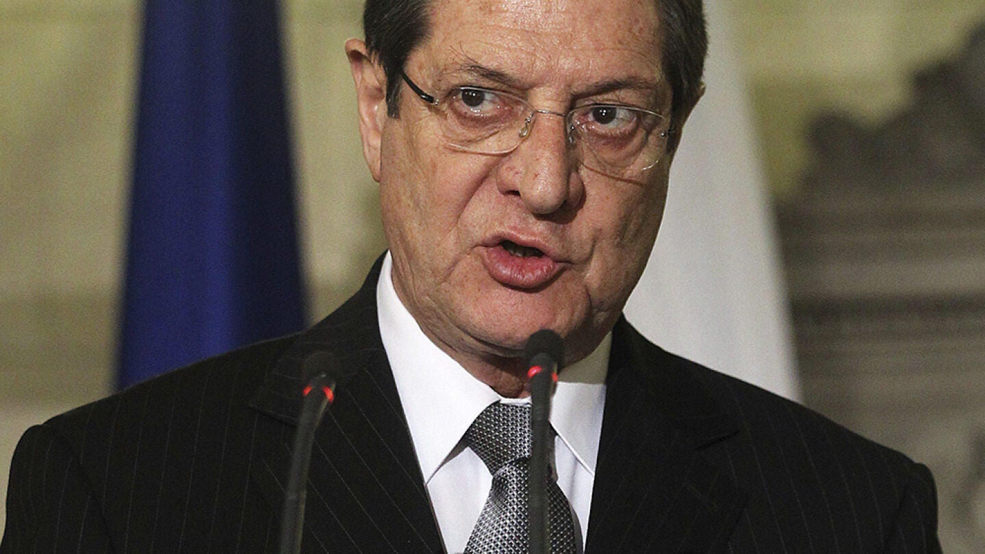 El presidente chipriota, Nikos Anastasiadis