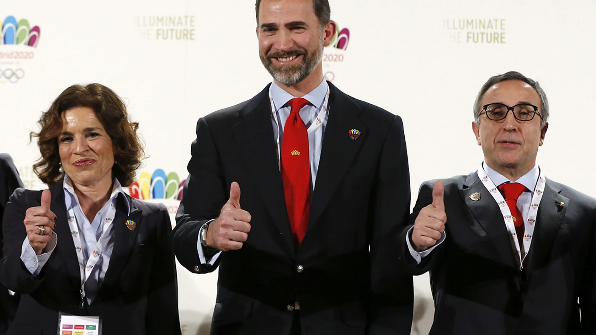 Ana Botella, el Príncipe Felipe y Alejandro Blanco valoran la candidatura de Madrid 2020
