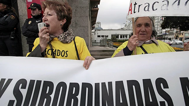 Protestas de los afectados por las preferentes