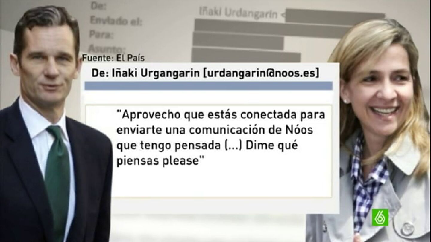 Urdangarin pidi&oacute; opini&oacute;n a la infanta Cristina sobre comunicados de N&oacute;os