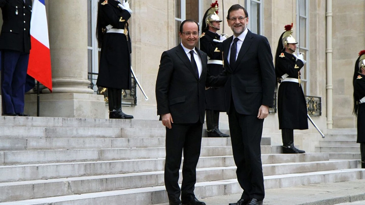El presidente del Gobierno, Mariano Rajoy, y el presidente de la República francesa, François Hollande El presidente del Gobierno, Mariano Rajoy, y el presidente de la República francesa, François Hollande