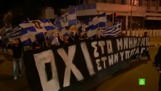 La ultraderecha chirpiota sale a la calle contra el rescate La ultraderecha chirpiota sale a la calle contra el rescate