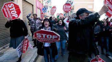 Protestas del colectivo Stop Desahucios