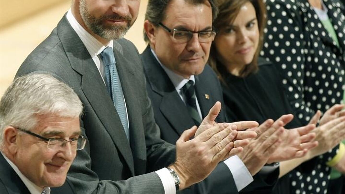 El pr&iacute;ncipe durante el acto de entrega de despachos a nuevos jueces