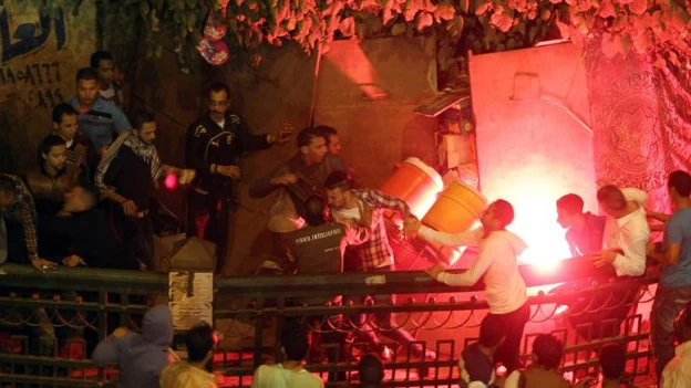 Algunos de los disturbios que se registraron en El Cairo Algunos de los disturbios que se registraron en El Cairo