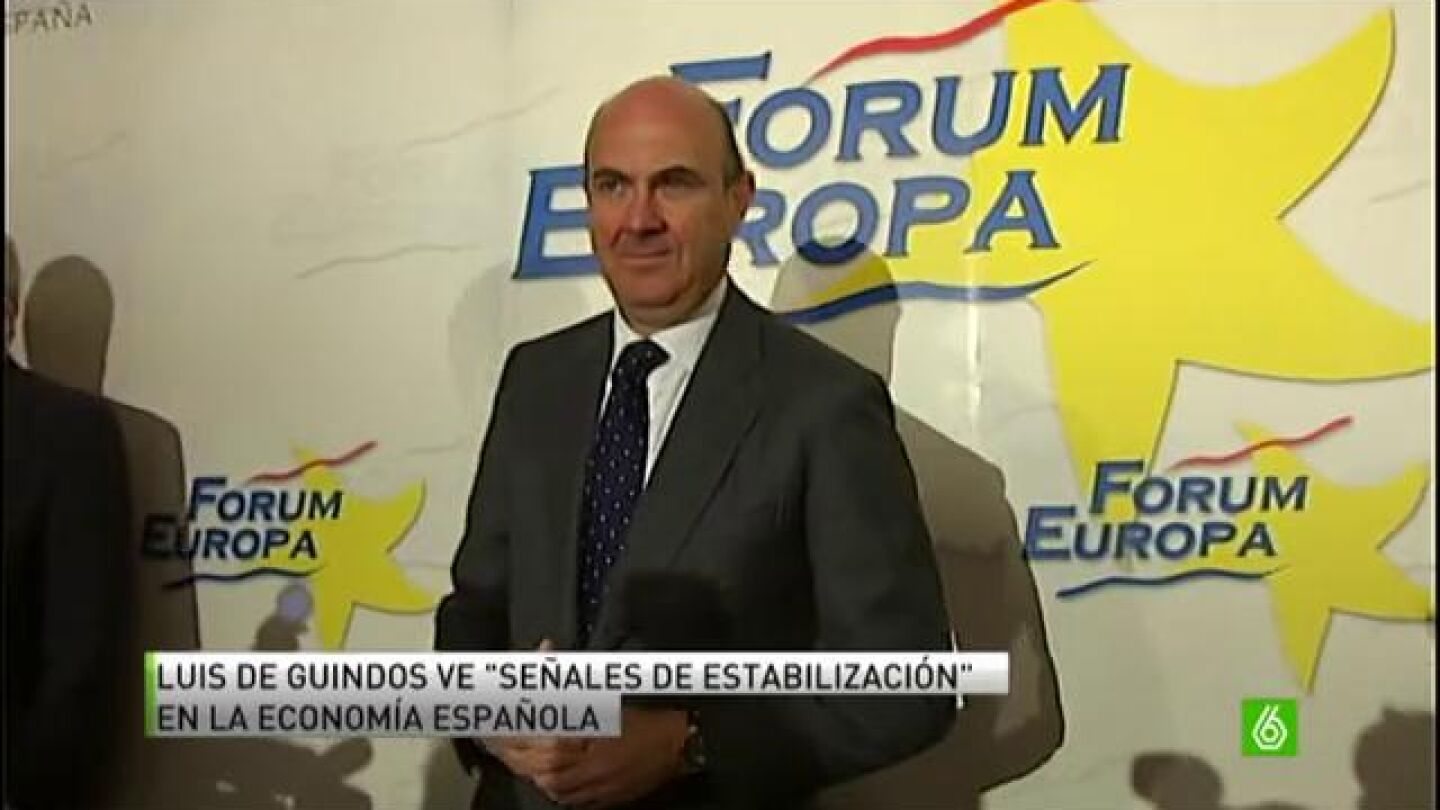 De Guindos dice que la econom&iacute;a caer&aacute; 5 o 6 d&eacute;cimas en el primer trimestre del a&ntilde;o