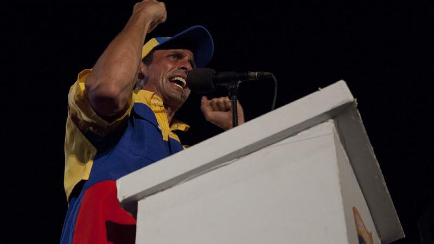 Capriles en campa&ntilde;a electoral