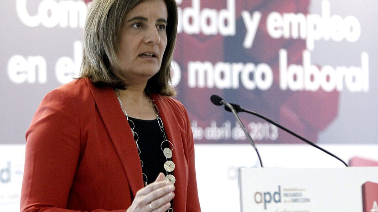 La ministra de Empleo, F&aacute;tima B&aacute;&ntilde;ez esta semana en unas jornadas econ&oacute;micas