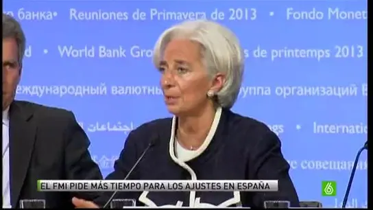 Lagarde pide más tiempo para que España reduzca el déficit Lagarde pide más tiempo para que España reduzca el déficit
