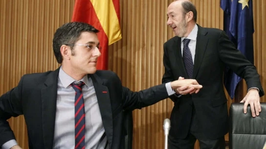 Eduardo Madina con Alfredo Rubalcaba Eduardo Madina con Alfredo Rubalcaba