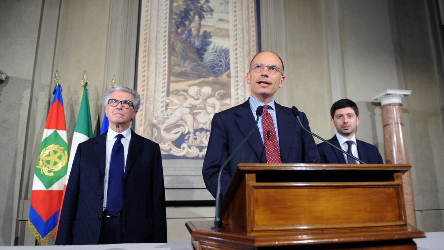 Enrico Letta del partido italiano de centro-izquierda