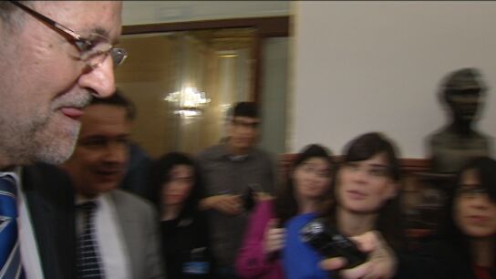 Mariano Rajoy en los pasillos del Congreso