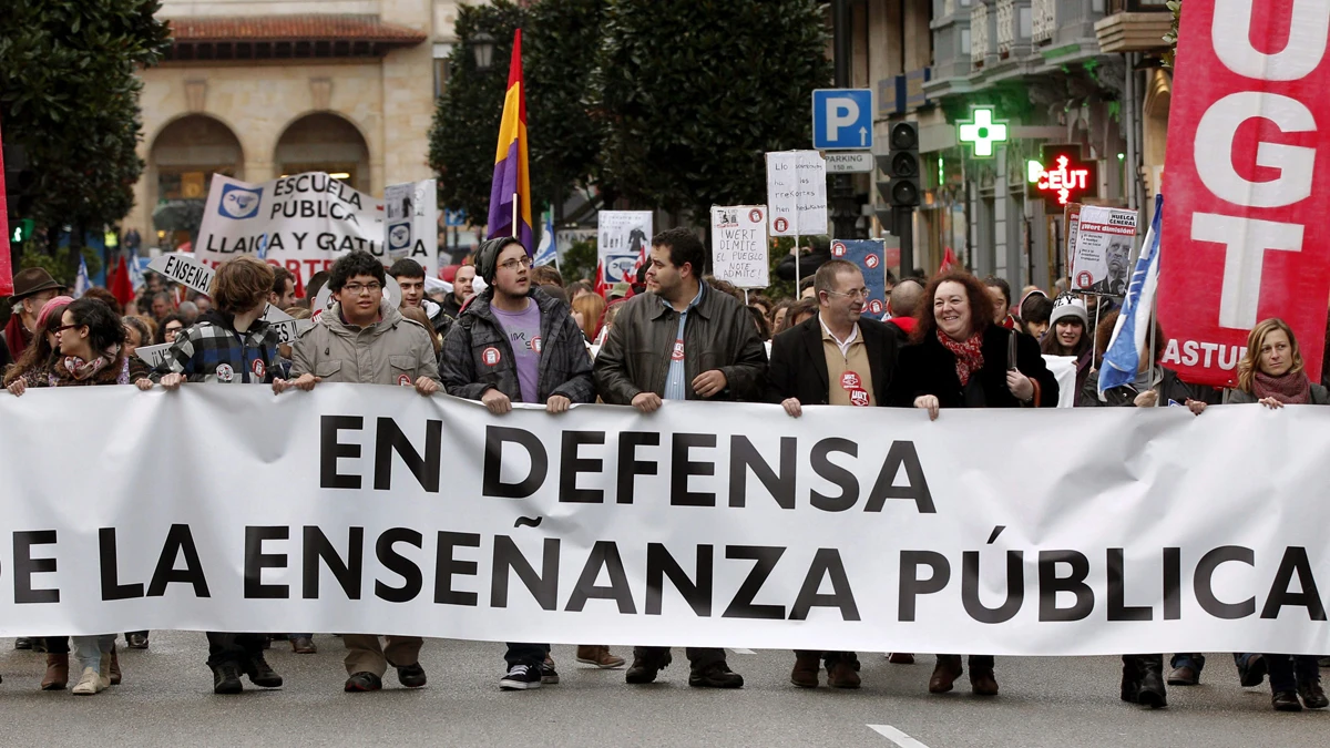 Manifestación defensa educación pública