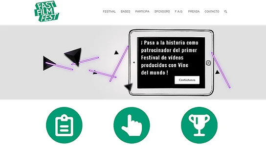Imagen de la web del certamen Fast Film Fest Imagen de la web del certamen Fast Film Fest