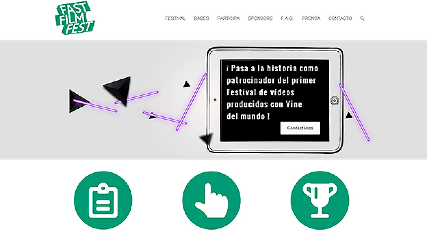Imagen de la web del certamen Fast Film Fest