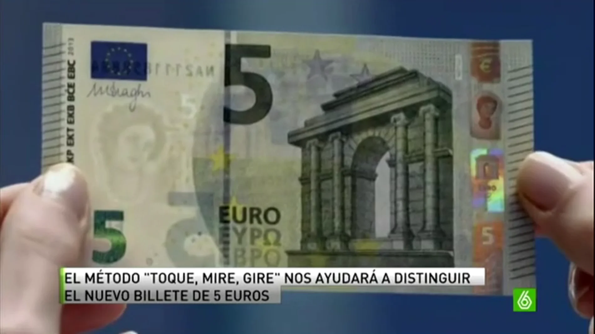 El nuevo billete de 5 euros: más seguro y 'camaleónico
