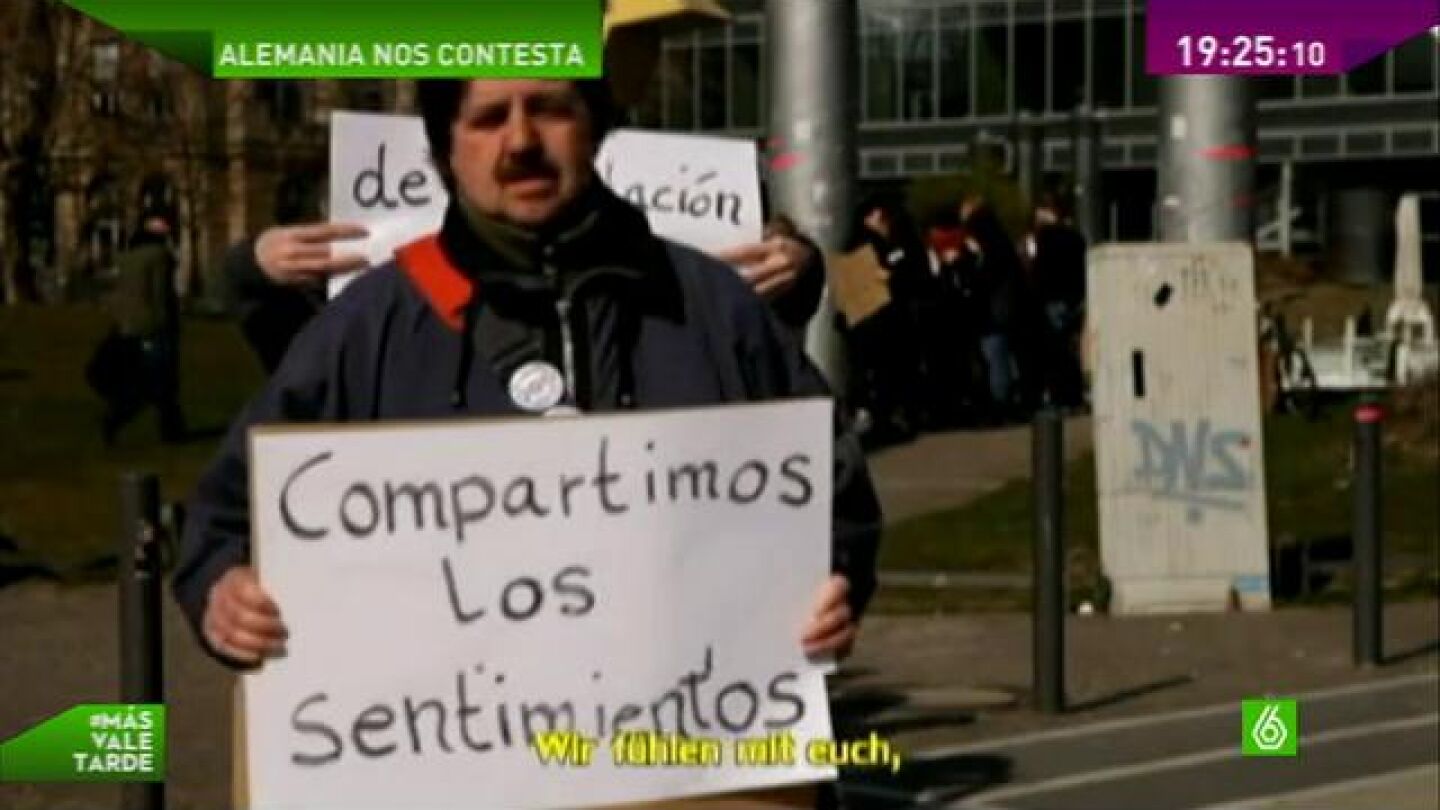 El '15M alem&aacute;n' muestra su apoyo a Espa&ntilde;a