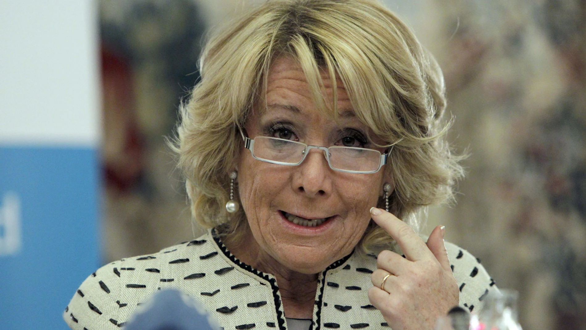La presidenta del PP de Madrid, Esperanza Aguirre. 