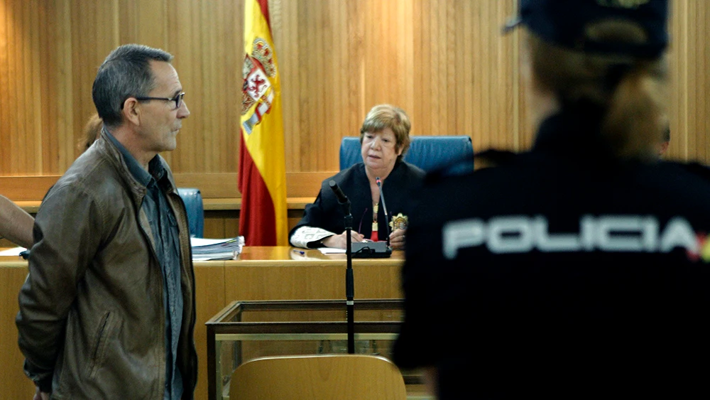 El miembro de los GRAPO Fernando Silva Sande en un juicio El miembro de los GRAPO Fernando Silva Sande en un juicio