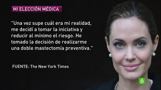 La elección médica de Angelina Jolie La elección médica de Angelina Jolie