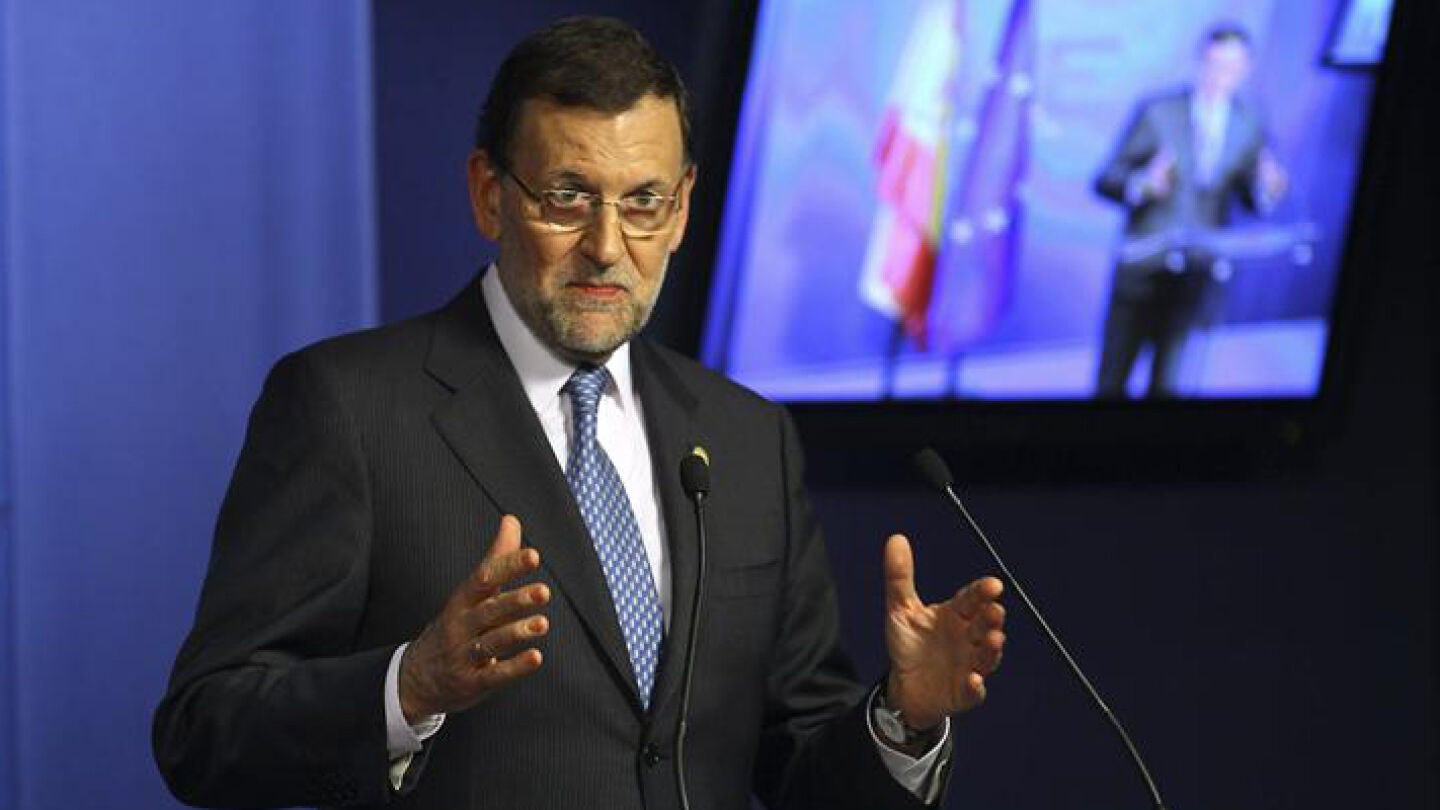 Mariano Rajoy en la rueda de prensa posterior a la cumbre de la UE