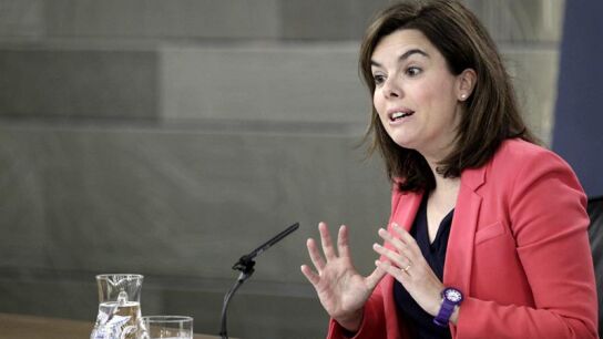 La vicepresidenta del Gobierno, Soraya S&aacute;enz de Santamar&iacute;a