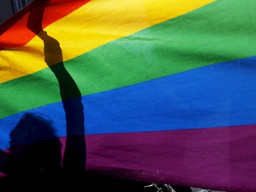 Imagen de archivo de una bandera LGTBI Imagen de archivo de una bandera LGTBI