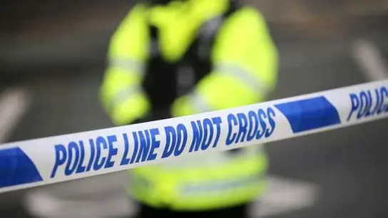 Imagen de archivo de un cordón policial Imagen de archivo de un cordón policial en Londres