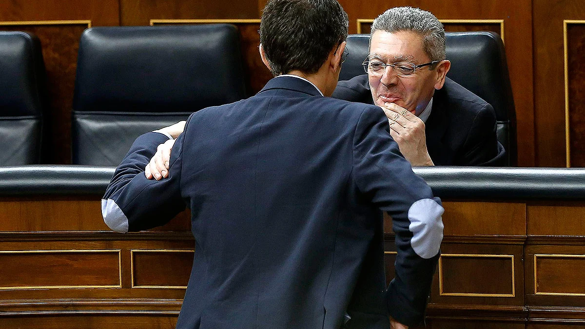 Gallardón y Madina en el Congreso de los Diputados