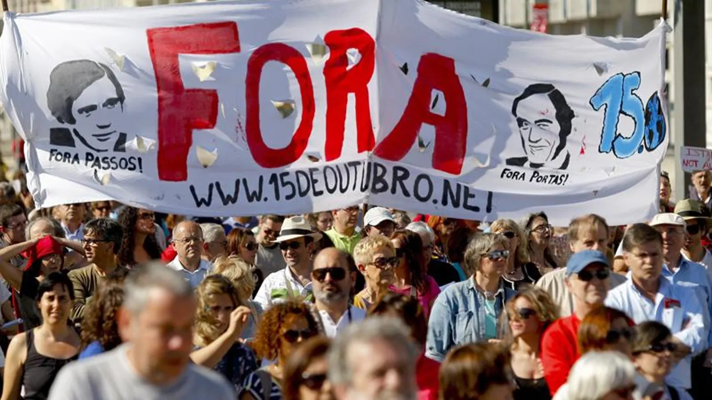 Ciudadanos lisboetas protestan contra las políticas de la troika Ciudadanos lisboetas protestan contra las políticas de la troika