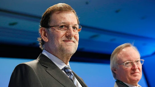 Rajoy junto a Piqué en el Círculo de Economía Rajoy junto a Piqué en el Círculo de Economía