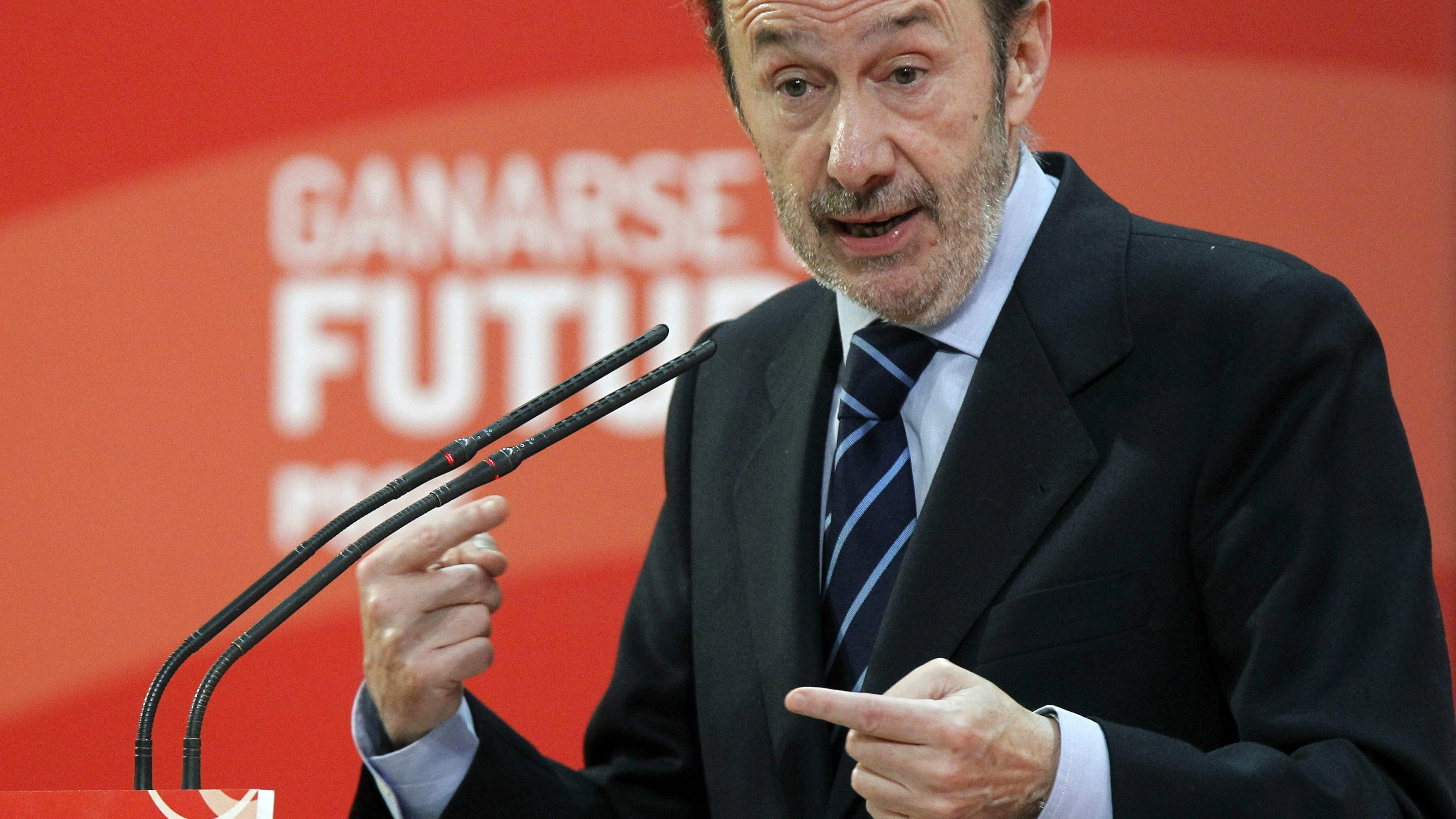 El secretario general del PSOE, Alfredo Pérez Rubalcaba