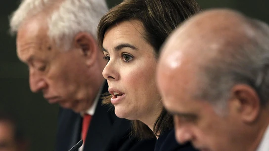 Soraya Sáenz de Santamaría, José Manuel García-Margallo y Jorge Fernández Díaz Soraya Sáenz de Santamaría, José Manuel García-Margallo y Jorge Fernández Díaz
