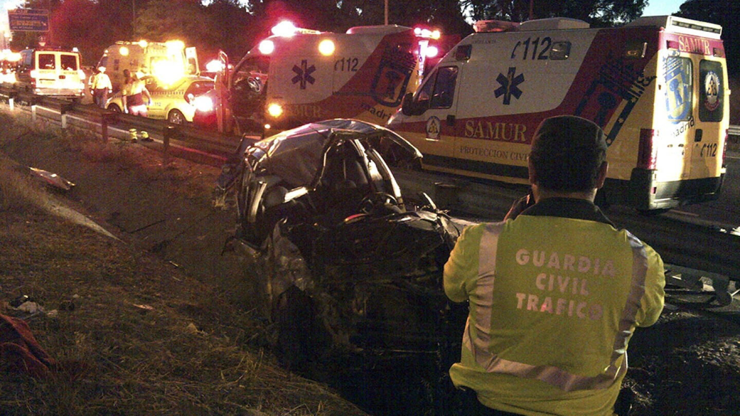 Accidente de tr&aacute;fico en Madrid donde muri&oacute; una joven 