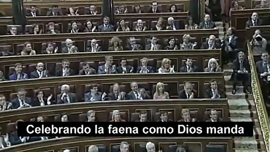 La bancada popular en el vídeo del PSOE La bancada popular en el vídeo del PSOE
