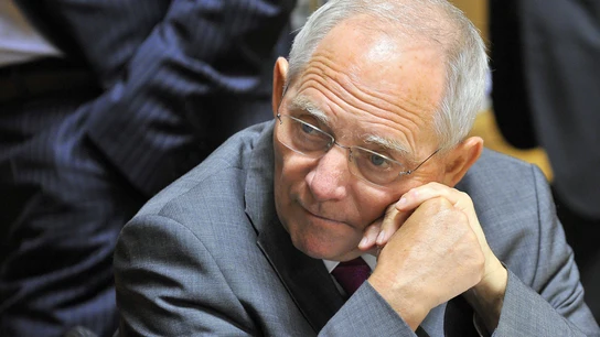 El ministro alemán de Finanzas, Wolfgang Schaeuble, antes del comienzo de la reunión El ministro alemán de Finanzas, Wolfgang Schaeuble, antes del comienzo de la reunión