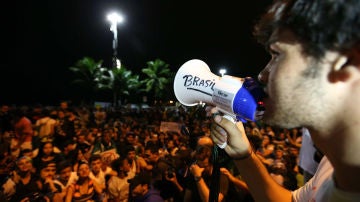 Manifestación en Río de Janeiro, Brasil.
