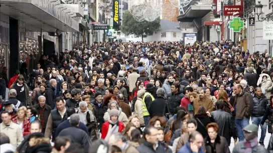 Aspecto de una calle en el centro de Madrid Aspecto de una calle en el centro de Madrid