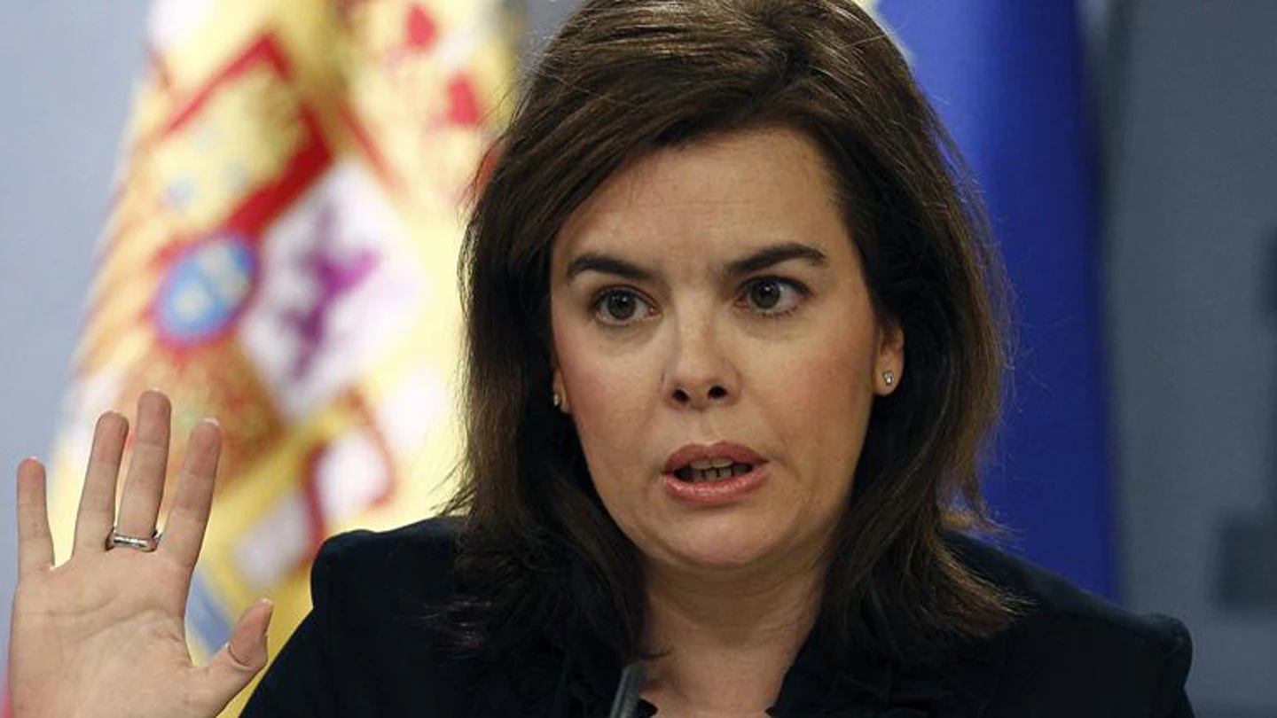 Soraya Sáenz de Santamaría, en la rueda de prensa tras el Consejo de Ministros Soraya Sáenz de Santamaría, en la rueda de prensa tras el Consejo de Ministros