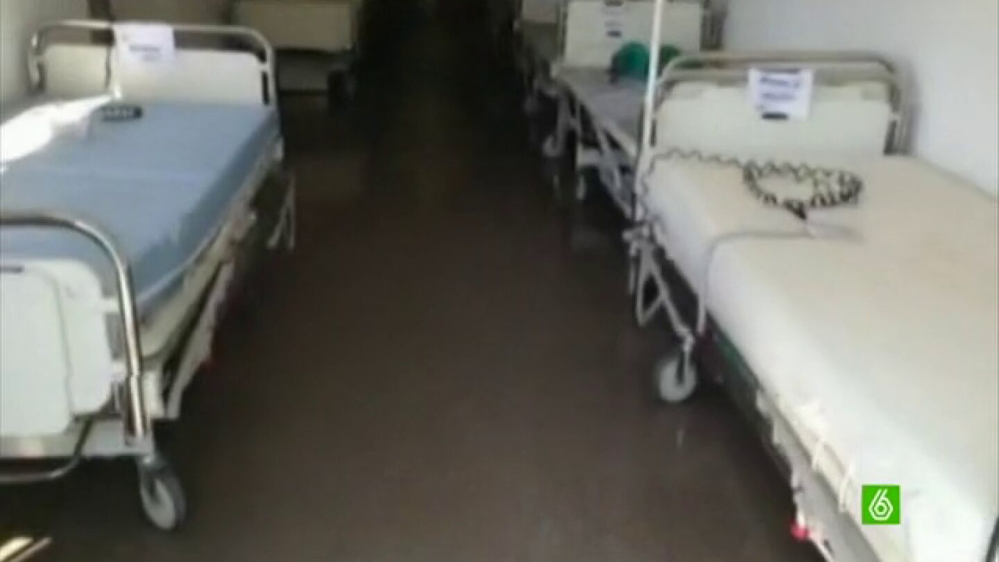 Contin&uacute;an almacenando camas en el s&oacute;tano del hospital de Getafe