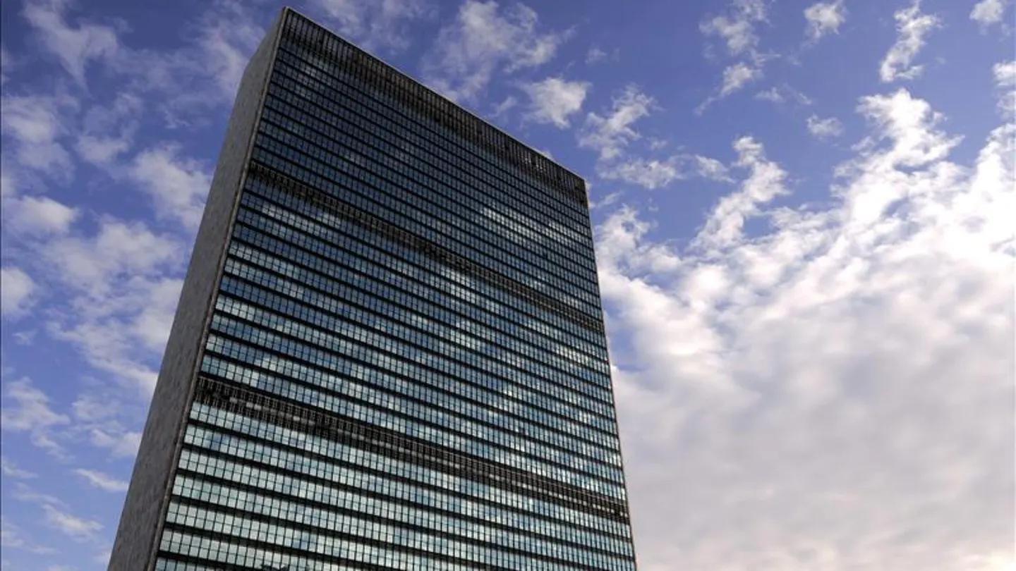 Vista del edificio de las Naciones Unidas en Nueva York. Vista del edificio de las Naciones Unidas en Nueva York.
