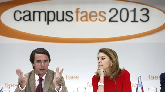 Aznar y De Cospedal en un acto de las FAES Aznar y De Cospedal en un acto de las FAES