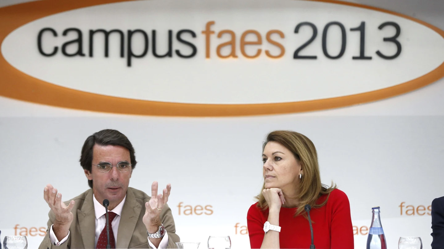Aznar y De Cospedal en un acto de las FAES Aznar y De Cospedal en un acto de las FAES