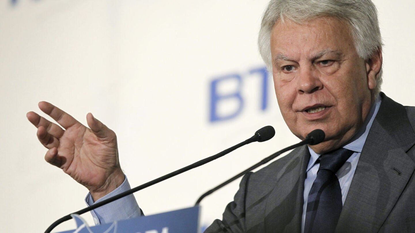 El expresidente del Gobierno Felipe Gonz&aacute;lez.