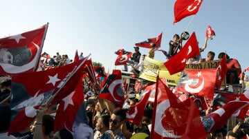 Protesta en contra del Gobierno en Estambul.