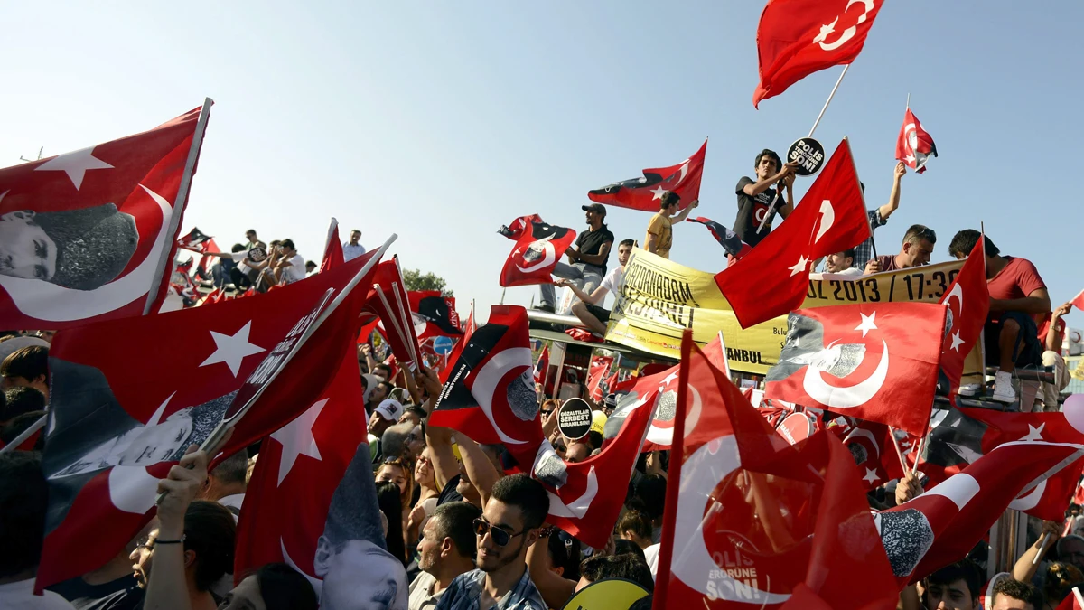 Protesta en contra del Gobierno en Estambul.