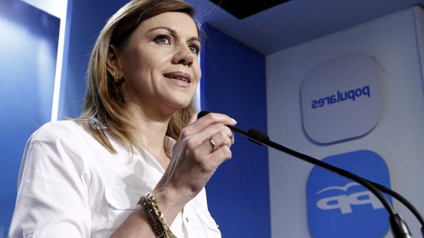 Mar&iacute;a Dolores de Cospedal comparece ante los medios